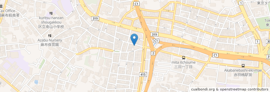 Mapa de ubicacion de 上島珈琲店 en Japón, Tokio, Minato.