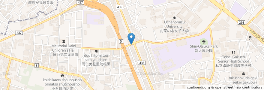 Mapa de ubicacion de 上島珈琲店 (Ueshima Coffee Ten) en Japão, Tóquio, 文京区.