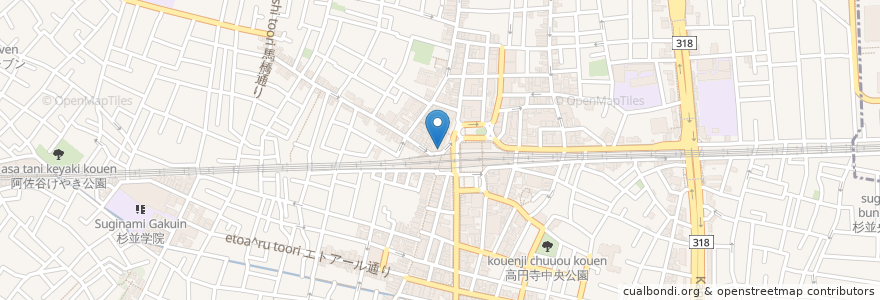 Mapa de ubicacion de 上島珈琲店 en Japan, 東京都, 杉並区.