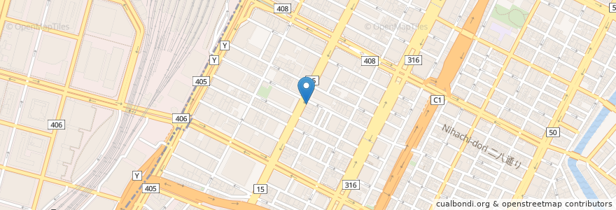 Mapa de ubicacion de 上島珈琲店 en 日本, 東京都, 中央区.
