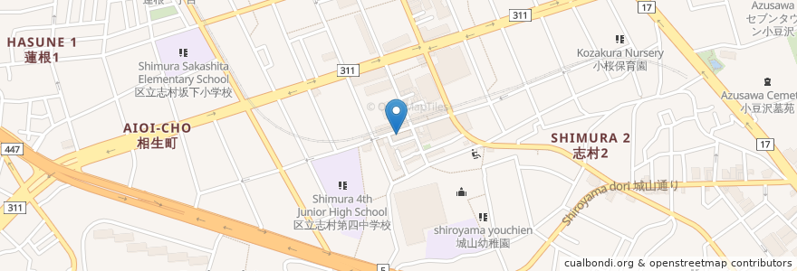 Mapa de ubicacion de ジロー'sテーブル en Japon, Tokyo, 板橋区.