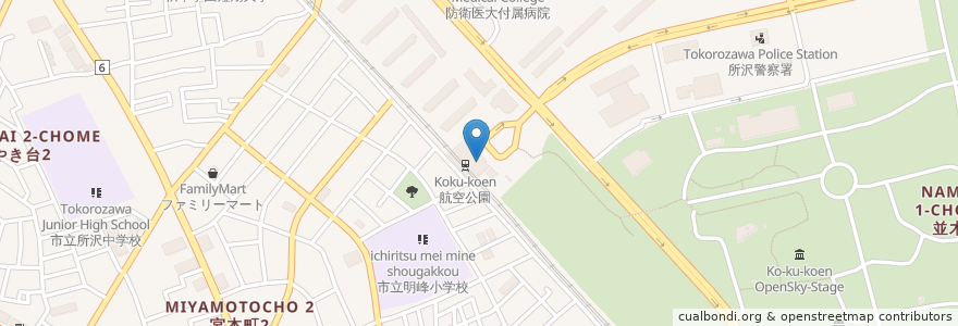 Mapa de ubicacion de トモズ (Tomod's) en Japonya, 埼玉県, 所沢市.
