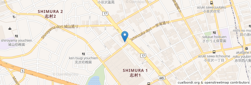 Mapa de ubicacion de 道とん堀 en Japón, Tokio, Itabashi.