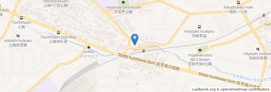 Mapa de ubicacion de トモズ en 일본, 가나가와현, 川崎市, 宮前区.