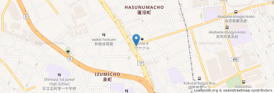 Mapa de ubicacion de 三井住友銀行 en ژاپن, 東京都, 板橋区, 北区.