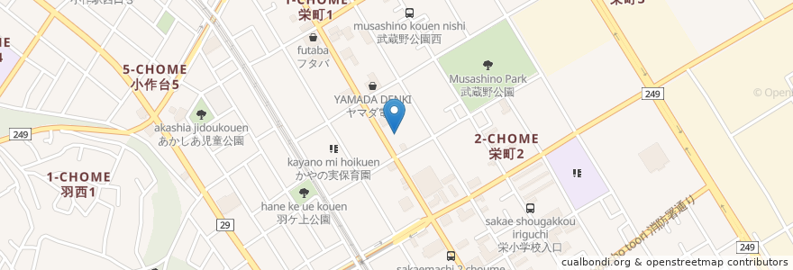 Mapa de ubicacion de グリル ミチル en Japão, Tóquio, 羽村市.