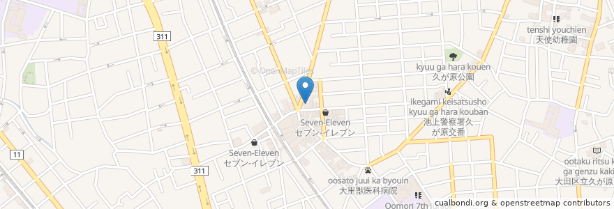 Mapa de ubicacion de みずほ銀行 en 日本, 東京都, 大田区.