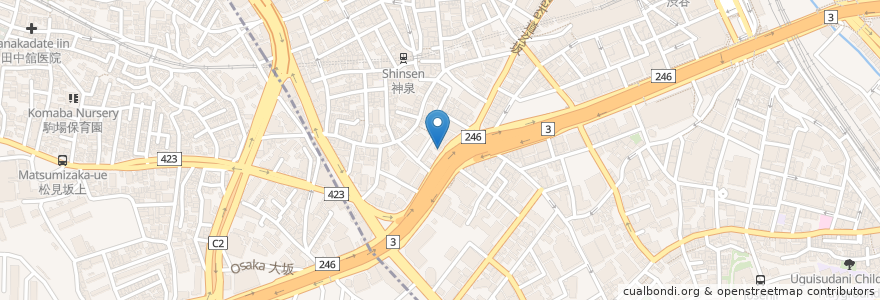 Mapa de ubicacion de カレーハウス en 日本, 東京都, 渋谷区.