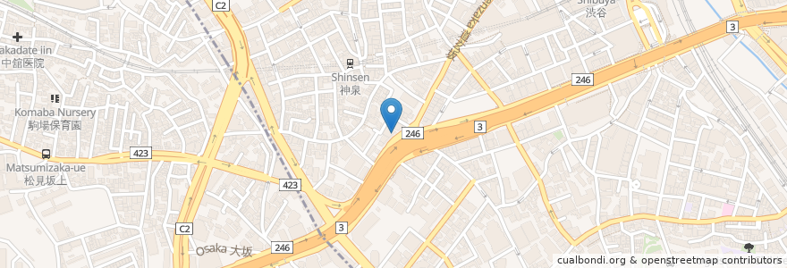 Mapa de ubicacion de MORIVA COFFEE en Japonya, 東京都, 渋谷区.
