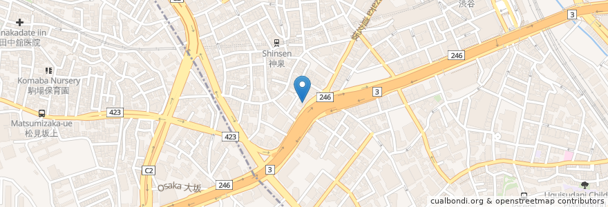 Mapa de ubicacion de モスバーガー en Japon, Tokyo, 渋谷区.