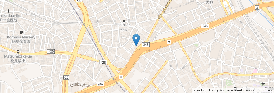 Mapa de ubicacion de すき家 en 日本, 東京都, 渋谷区.