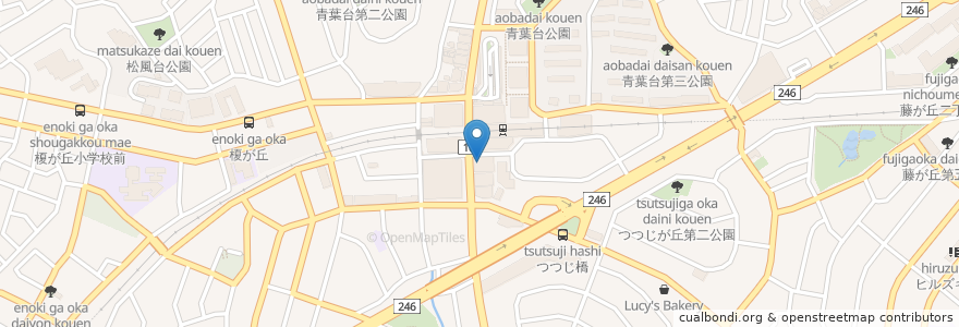 Mapa de ubicacion de みずほ銀行 en اليابان, كاناغاوا, 横浜市, 青葉区.
