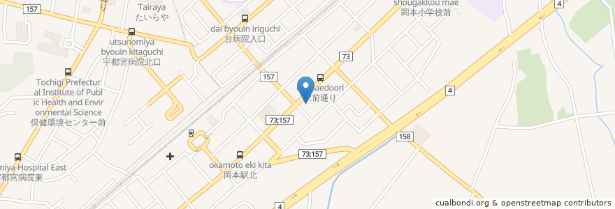Mapa de ubicacion de 花みずき en 日本, 栃木県, 宇都宮市.