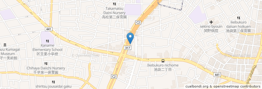 Mapa de ubicacion de 焼肉 絆 en Japão, Tóquio, 豊島区.