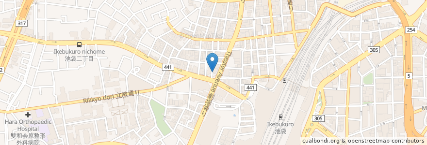 Mapa de ubicacion de ミラネーゼ en Japan, Tokyo, Toshima.
