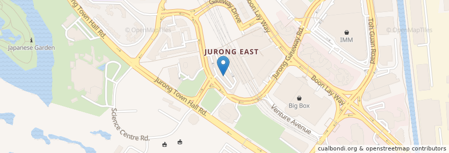 Mapa de ubicacion de Jurong East Temporary Interchange en Singapur, Southwest.
