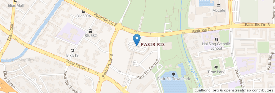 Mapa de ubicacion de Pasir Ris Interchange en 싱가포르, Northeast.