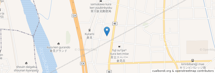 Mapa de ubicacion de ガスト 倉見店 en ژاپن, 神奈川県, 高座郡, 寒川町.