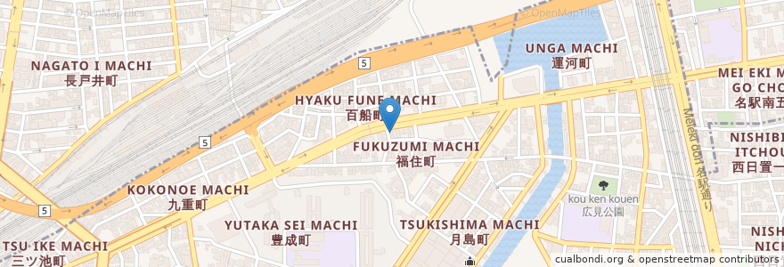 Mapa de ubicacion de 有頂天 en Japan, 愛知県, Nagoya, 中村区.