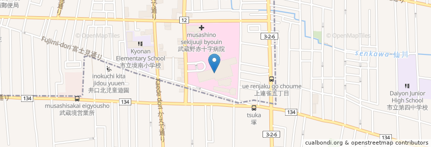 Mapa de ubicacion de タリーズコーヒー en Japan, Tokio, 三鷹市.