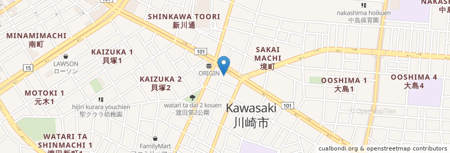 Mapa de ubicacion de スギ薬局 en 日本, 神奈川県, 川崎市, 川崎区.