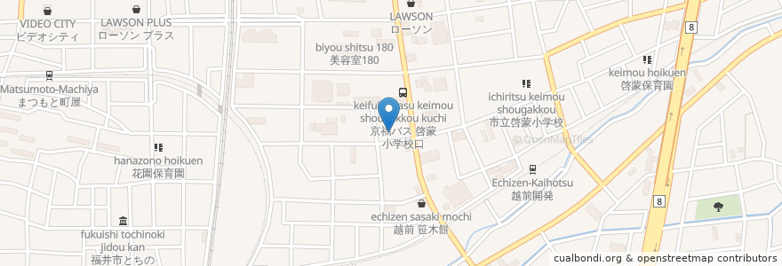 Mapa de ubicacion de 創価学会 福井平和会館 en Japan, Fukui Prefecture, Fukui.