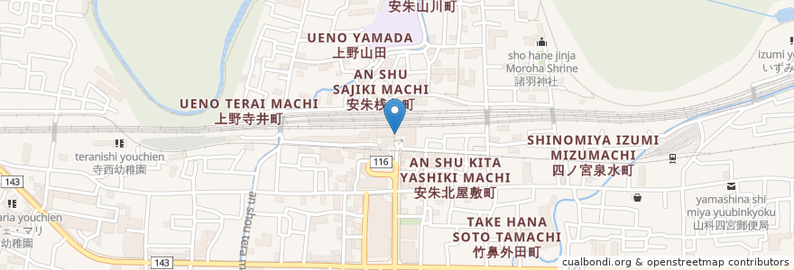 Mapa de ubicacion de スターバックス en 일본, 교토부, 京都市, 山科区.