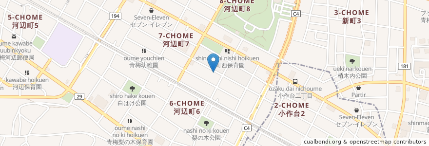 Mapa de ubicacion de 肉のつちや en Japón, Tokio, Ome.