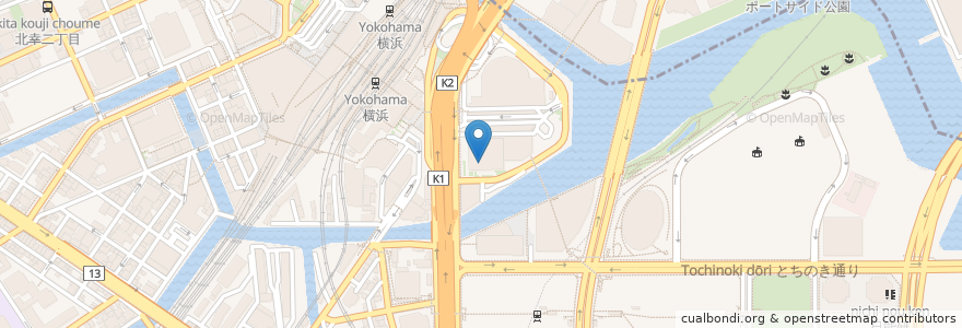 Mapa de ubicacion de スターバックス en Japonya, 神奈川県, 横浜市, 西区, 神奈川区.