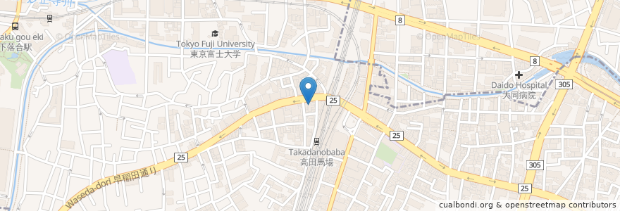 Mapa de ubicacion de カフェ・ド・クリエ en Jepun, 東京都, 新宿区.