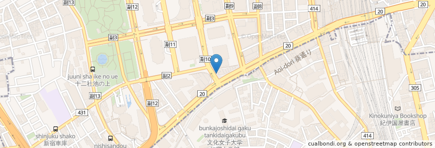 Mapa de ubicacion de Doutor en Giappone, Tokyo, Shinjuku, Shibuya.