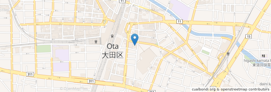 Mapa de ubicacion de カフェ・ド・クリエ en Япония, Токио, Ота.