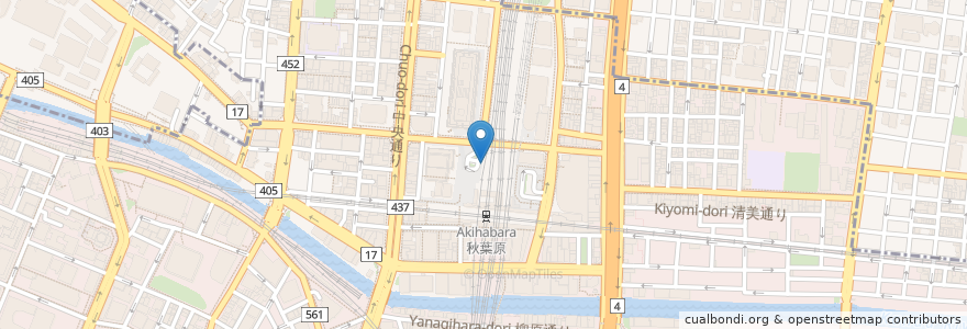 Mapa de ubicacion de ガンダムカフェ en 日本, 東京都, 千代田区.
