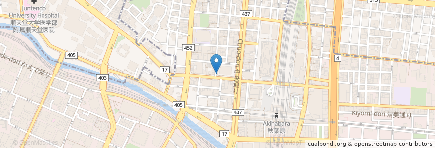 Mapa de ubicacion de なでしこ寿司 en Japon, Tokyo, 千代田区.