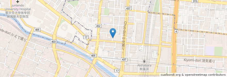 Mapa de ubicacion de メイド喫茶学院フィーユ en Japan, Tokio, 千代田区.