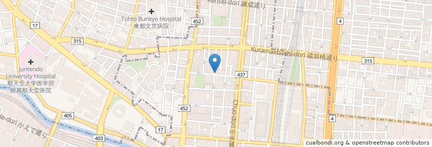 Mapa de ubicacion de 牛かつ 壱弐参 en Japan, Tokio.