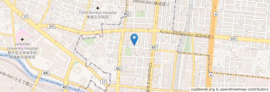 Mapa de ubicacion de ヌードルカフェ en Japonya, 東京都.
