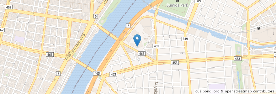 Mapa de ubicacion de カフェ・ド・クリエ en Japón, Tokio, Sumida.