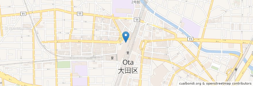 Mapa de ubicacion de カフェ・ド・クリエプラス en Japão, Tóquio, 大田区.