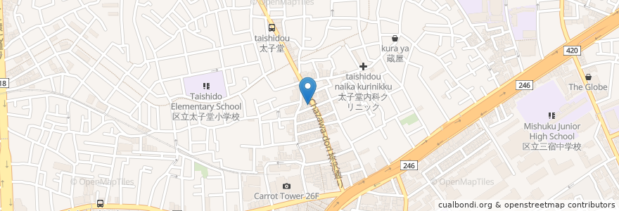 Mapa de ubicacion de サードバーガー en 일본, 도쿄도, 世田谷区.