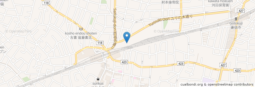 Mapa de ubicacion de 三菱東京UFJ銀行 en Japão, Tóquio, 世田谷区.