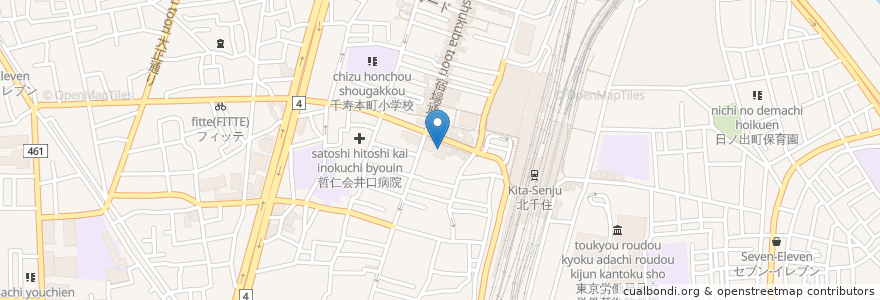 Mapa de ubicacion de 三井住友銀行 en Giappone, Tokyo, 足立区.