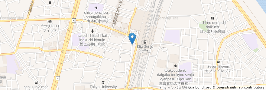 Mapa de ubicacion de McDonald's en 日本, 東京都, 足立区.