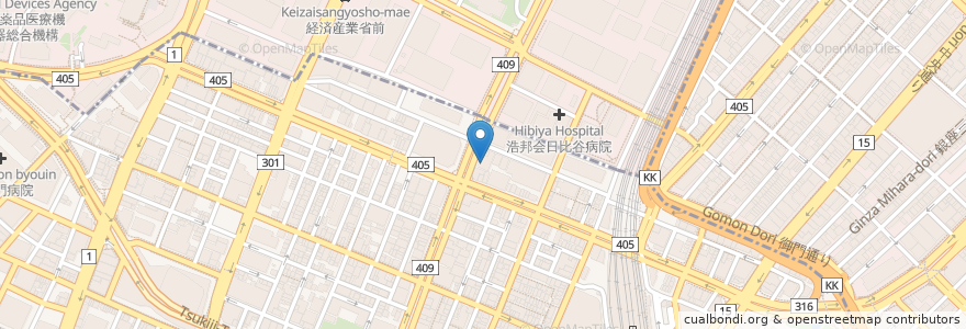 Mapa de ubicacion de カフェ・ド・クリエ en ژاپن, 東京都.
