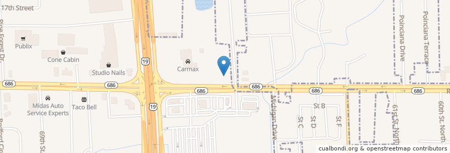 Mapa de ubicacion de PNC Bank en Соединённые Штаты Америки, Флорида, Pinellas County.