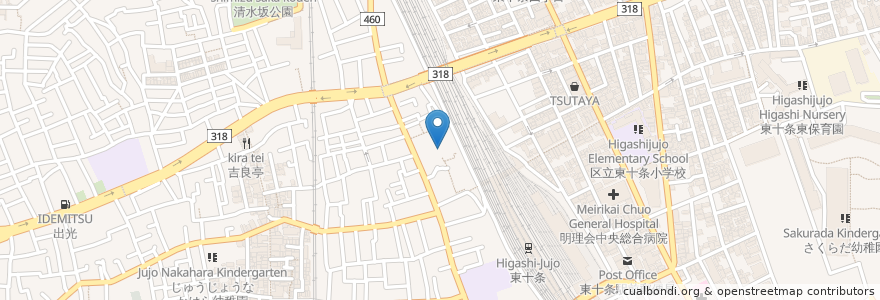 Mapa de ubicacion de 西音寺 en Japonya, 東京都, 北区.