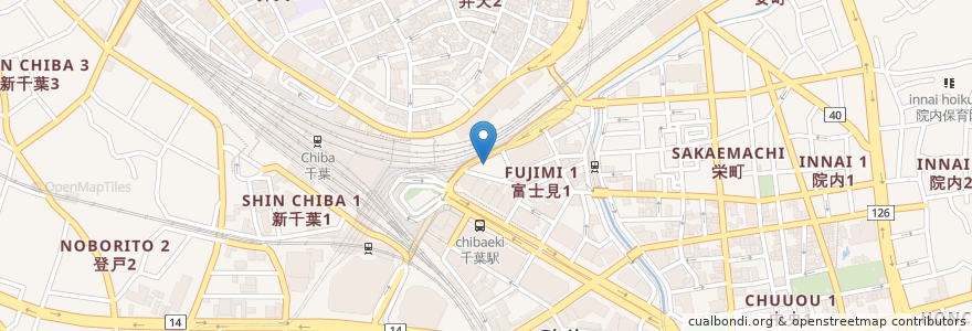 Mapa de ubicacion de オリックスレンタカー en 日本, 千葉県, 千葉市, 中央区.
