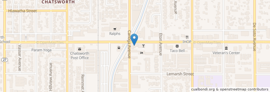 Mapa de ubicacion de West End Tavern en United States, California, Los Angeles County, Los Angeles.