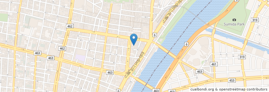 Mapa de ubicacion de デニーズ en 일본, 도쿄도, 다이토구.