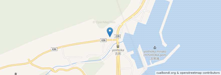 Mapa de ubicacion de 山岸石油吉岡ＳＳ en Japonya, 北海道, 渡島総合振興局, 松前郡, 福島町.